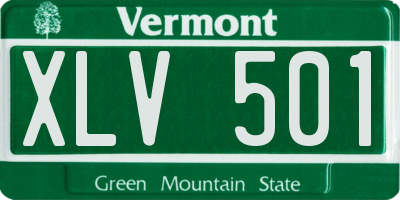 VT license plate XLV501