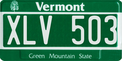 VT license plate XLV503