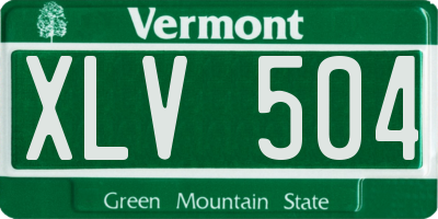 VT license plate XLV504