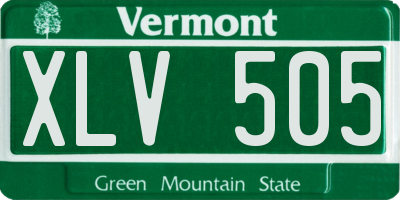 VT license plate XLV505