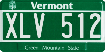 VT license plate XLV512