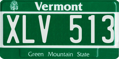 VT license plate XLV513