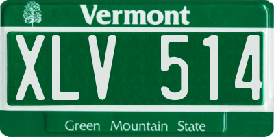 VT license plate XLV514