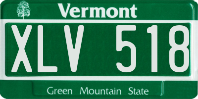 VT license plate XLV518