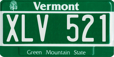 VT license plate XLV521