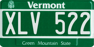 VT license plate XLV522