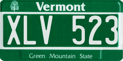 VT license plate XLV523