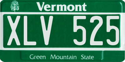 VT license plate XLV525