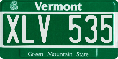VT license plate XLV535