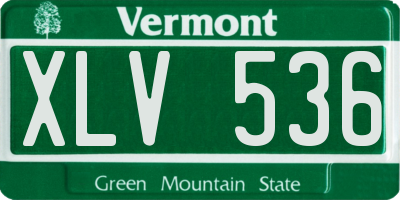 VT license plate XLV536