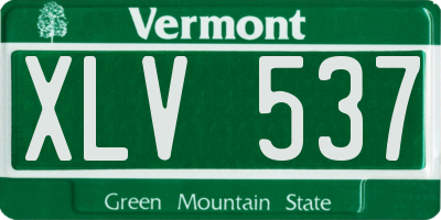 VT license plate XLV537