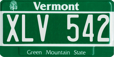 VT license plate XLV542
