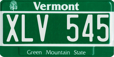 VT license plate XLV545