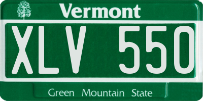 VT license plate XLV550
