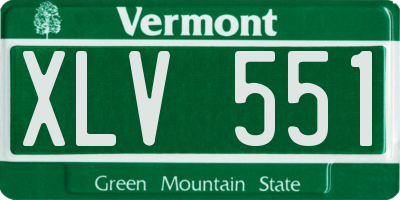 VT license plate XLV551