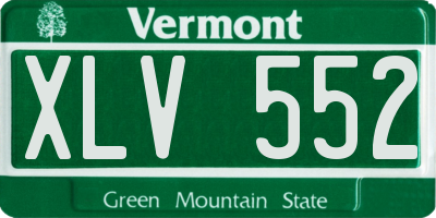 VT license plate XLV552