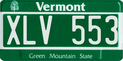 VT license plate XLV553