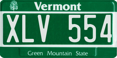 VT license plate XLV554