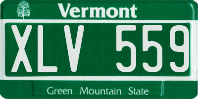 VT license plate XLV559