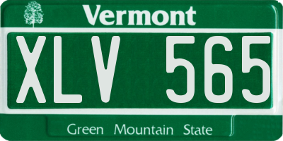VT license plate XLV565