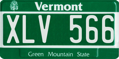 VT license plate XLV566
