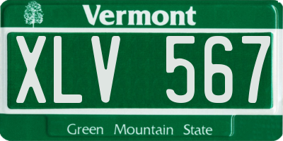 VT license plate XLV567