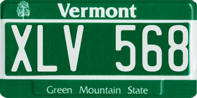 VT license plate XLV568