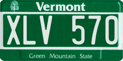 VT license plate XLV570