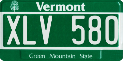 VT license plate XLV580