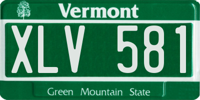VT license plate XLV581
