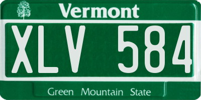 VT license plate XLV584