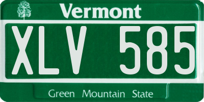 VT license plate XLV585