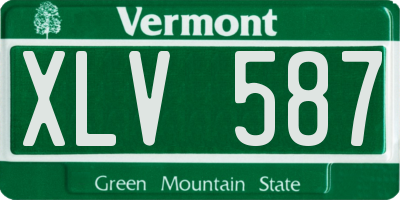 VT license plate XLV587