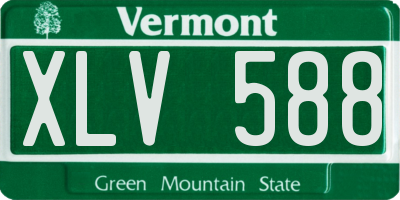 VT license plate XLV588