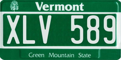 VT license plate XLV589