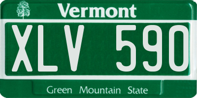VT license plate XLV590