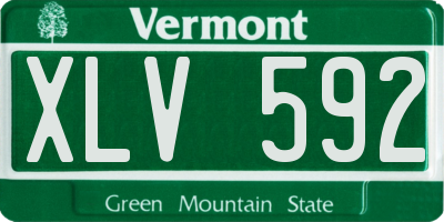 VT license plate XLV592