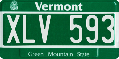 VT license plate XLV593