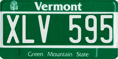 VT license plate XLV595