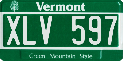 VT license plate XLV597