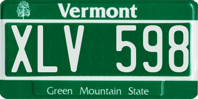 VT license plate XLV598