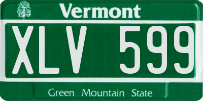 VT license plate XLV599