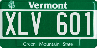 VT license plate XLV601