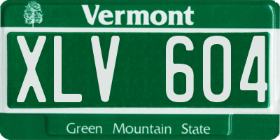 VT license plate XLV604