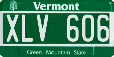 VT license plate XLV606