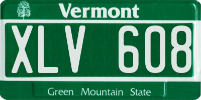 VT license plate XLV608