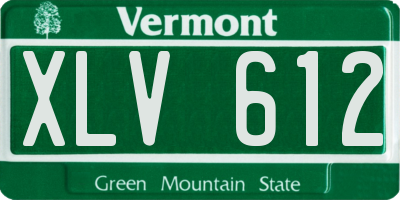 VT license plate XLV612