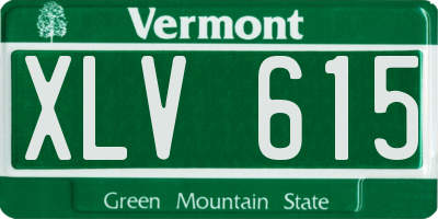 VT license plate XLV615