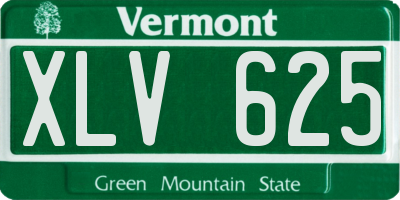 VT license plate XLV625