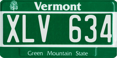 VT license plate XLV634